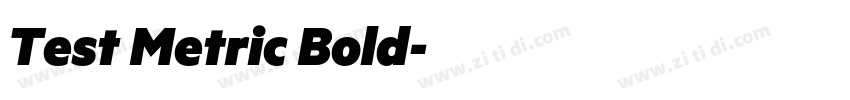 Test Metric Bold字体转换
